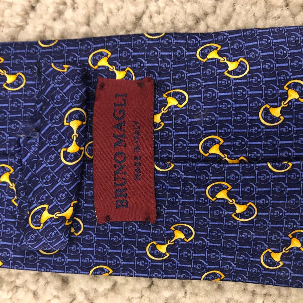 Mint condition blue Bruno Magli tie
